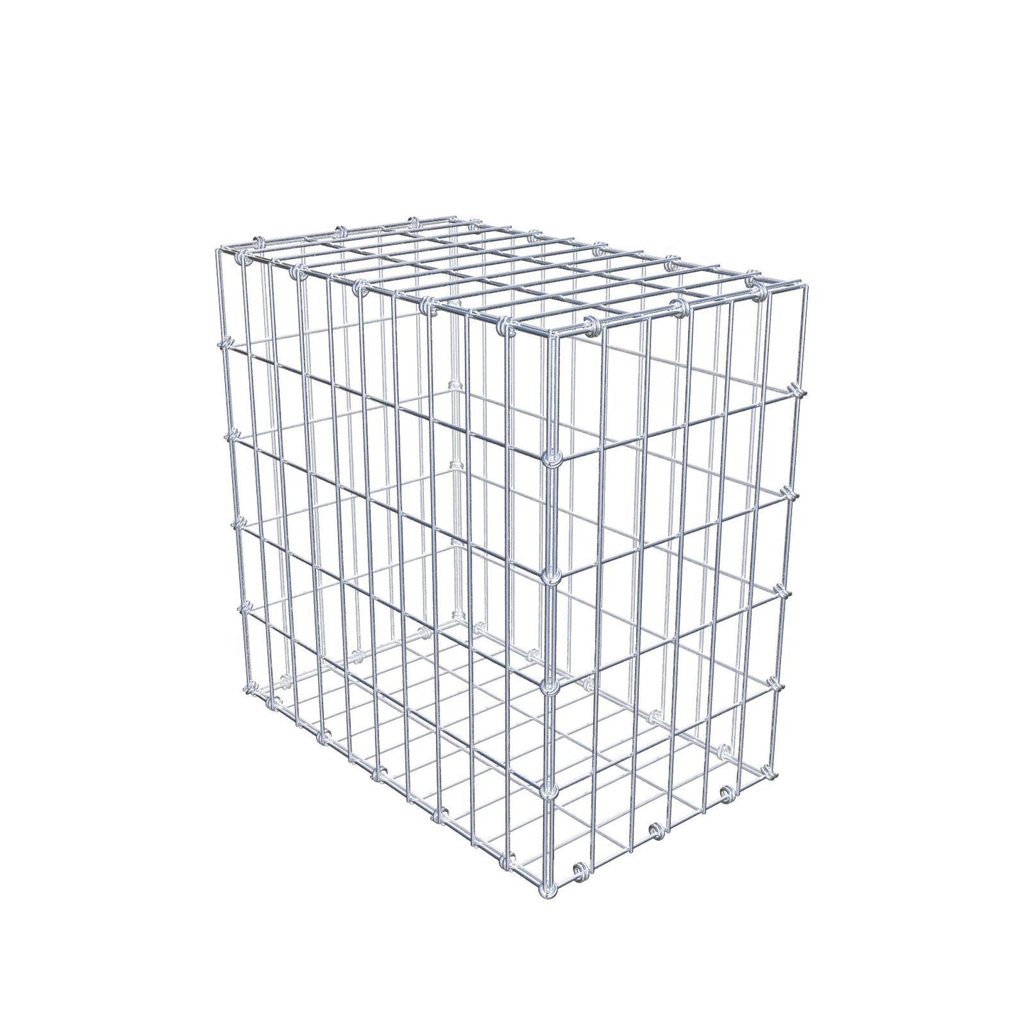 Gabião 50 cm x 50 cm x 30 cm (C x A x P), malhagem 5 x 10 cm, anel espiral