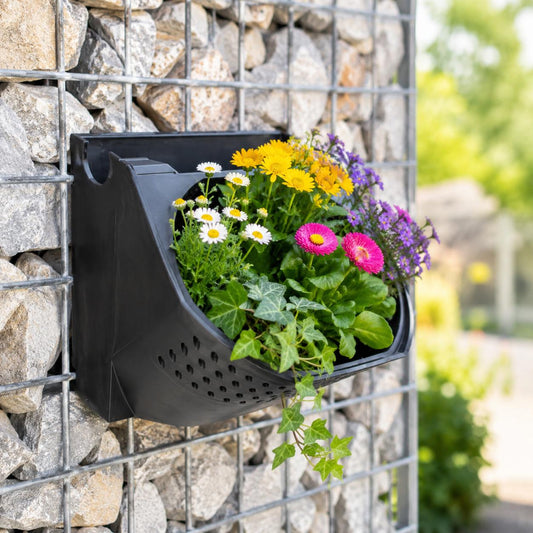 Gabion hängande kruka för blommor och växter 15 cm x 15 cm x 15 cm (L x H x D)