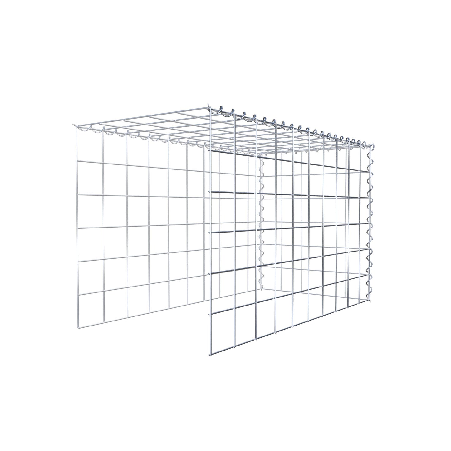 Gabião tipo 4 100 cm x 60 cm x 50 cm (C x A x P), malhagem 10 cm x 10 cm, espiral
