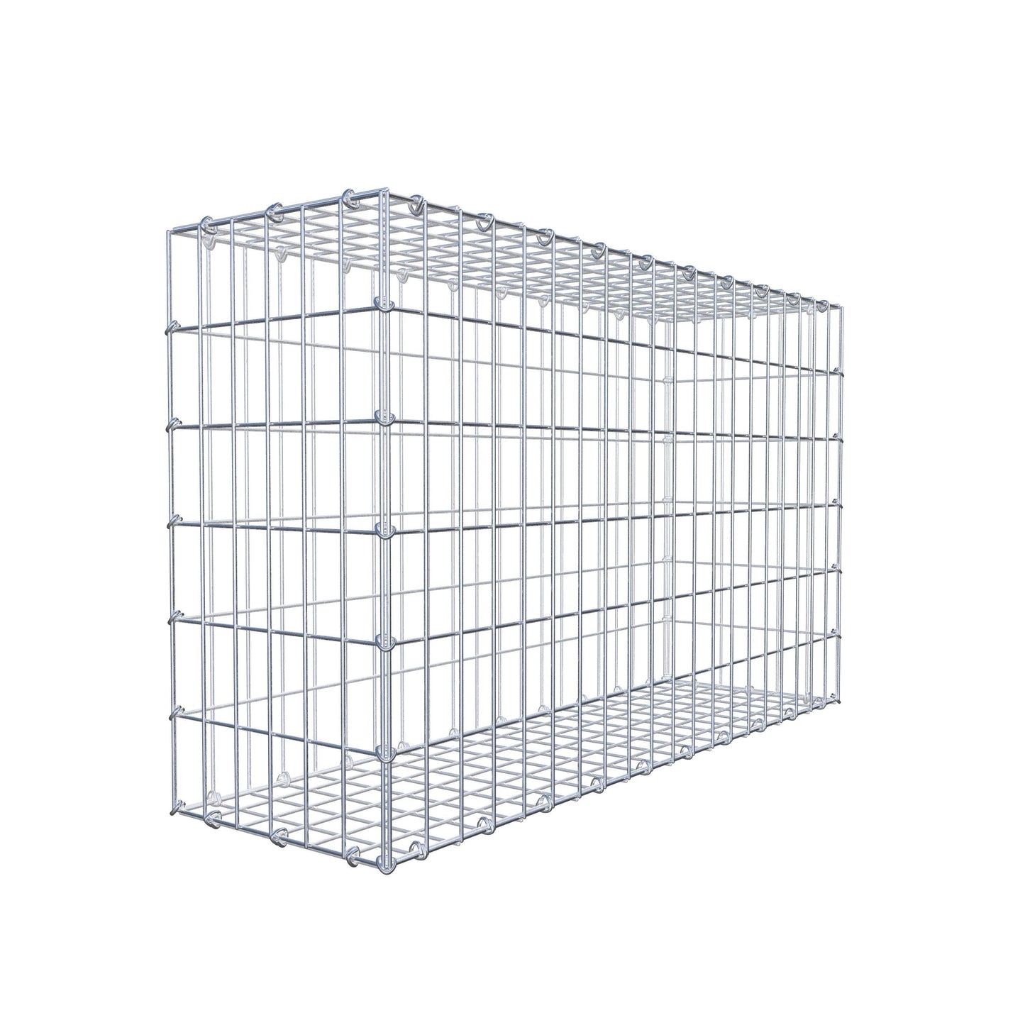 Gabion 100 cm x 60 cm x 30 cm (L x H x P), mailles 5 cm x 10 cm, anneau en C