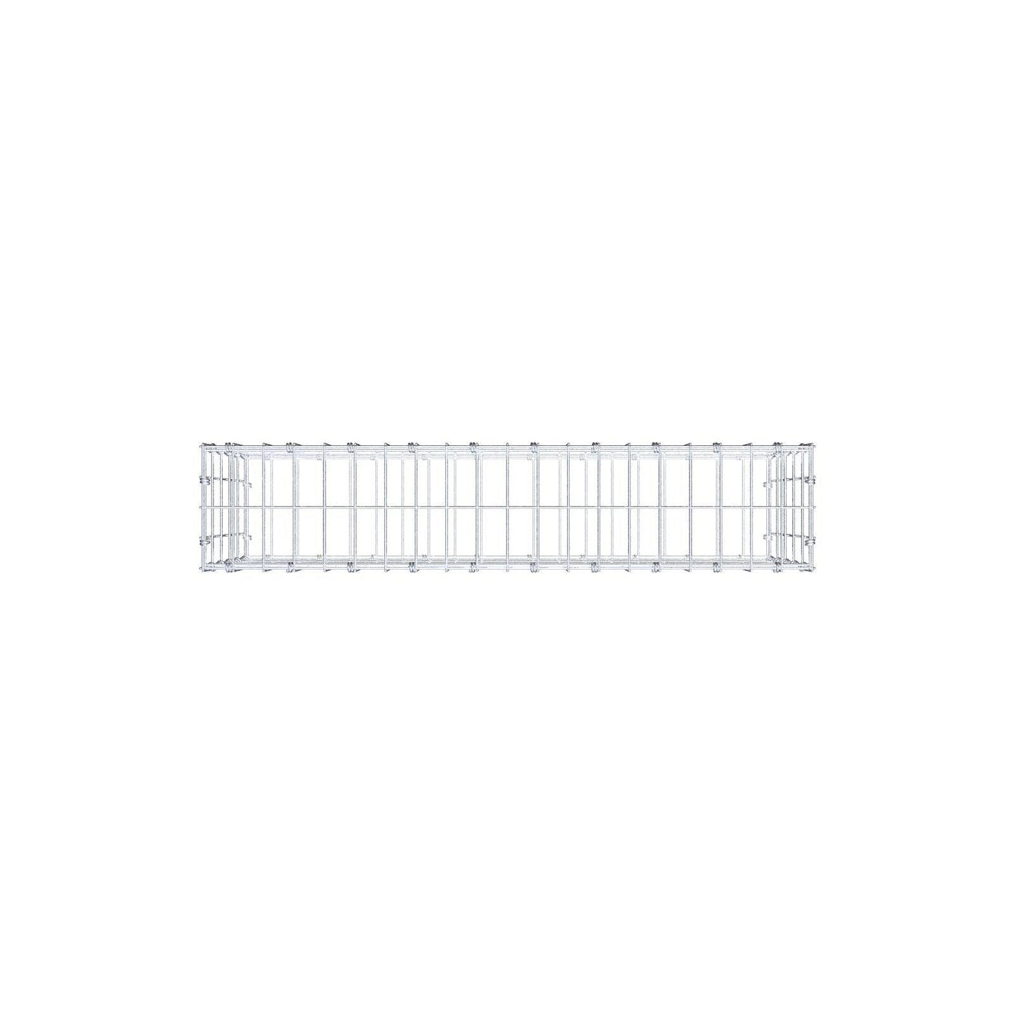 Gabião 100 cm x 50 cm x 20 cm (C x A x P), malhagem 5 x 10 cm, anel espiral