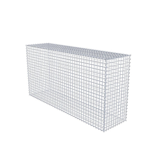 Gabião 200 cm x 100 cm x 50 cm (C x A x P), malhagem 5 cm x 5 cm, espiral