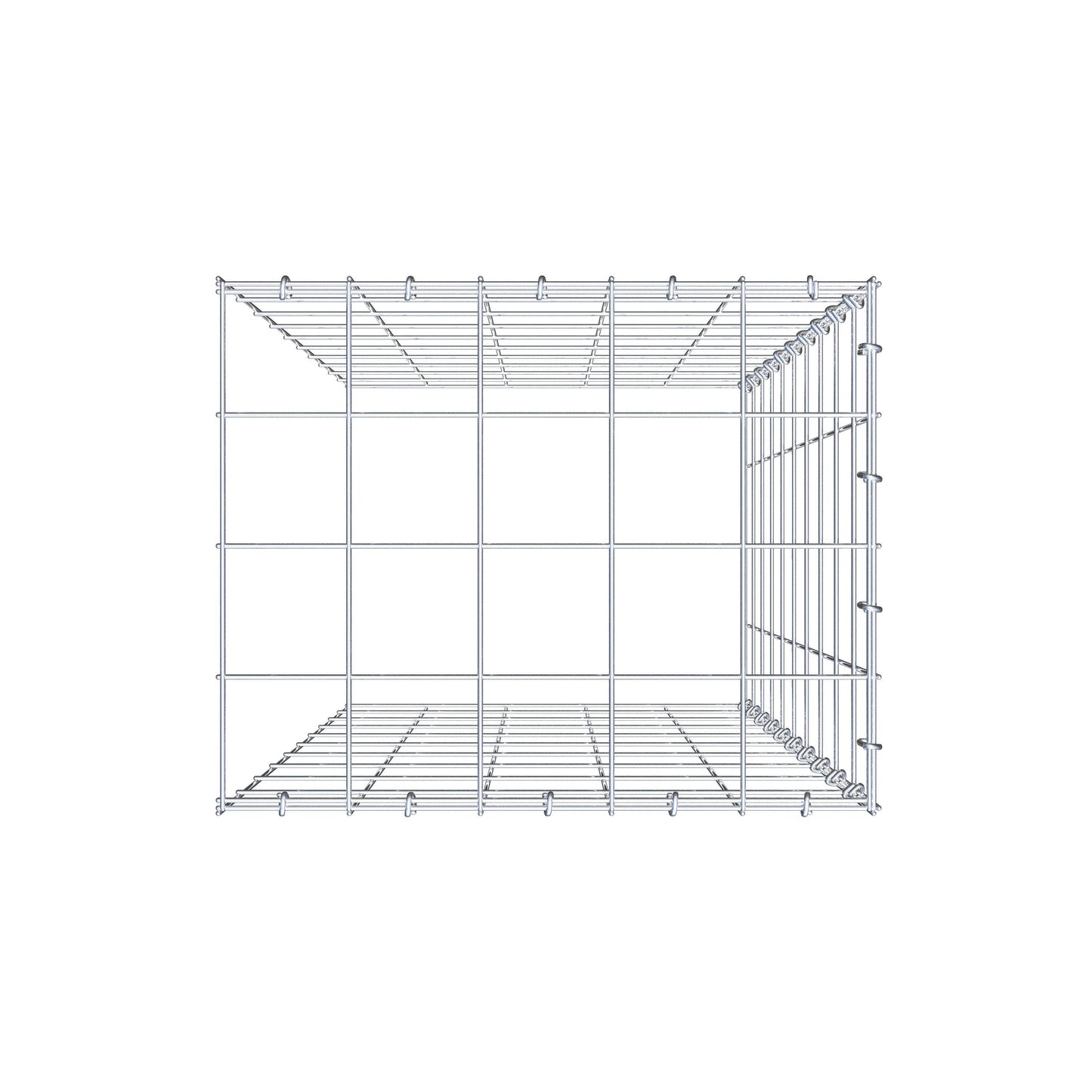 Gabião Tipo 4 100 cm x 50 cm x 40 cm (C x A x P), malhagem 10 cm x 10 cm, anel C