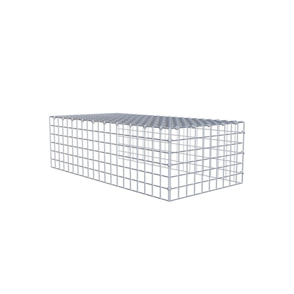 Gabião Tipo 4 100 cm x 30 cm x 50 cm (C x A x P), malhagem 5 cm x 5 cm, anel C