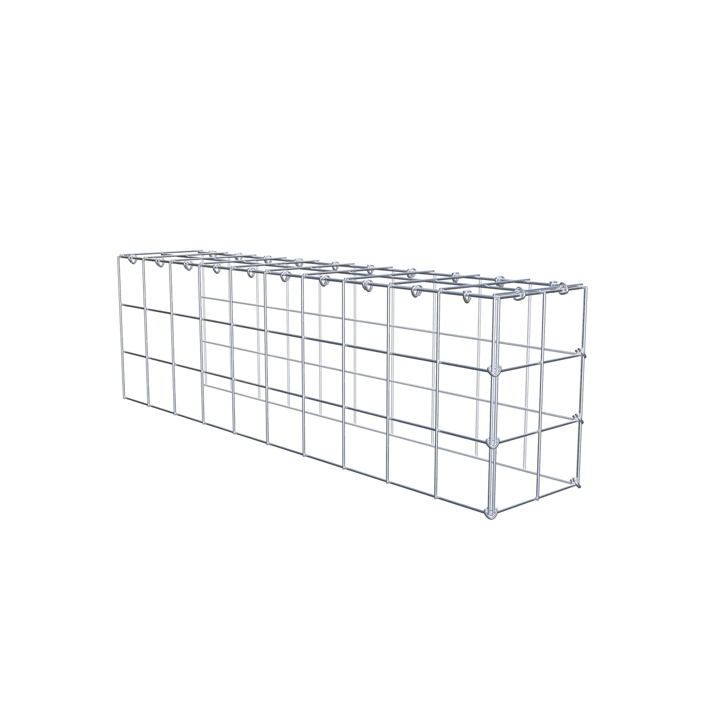 Extra gabion typ 4 100 cm x 30 cm x 20 cm (L x H x D), maskstorlek 10 cm x 10 cm, C-ring