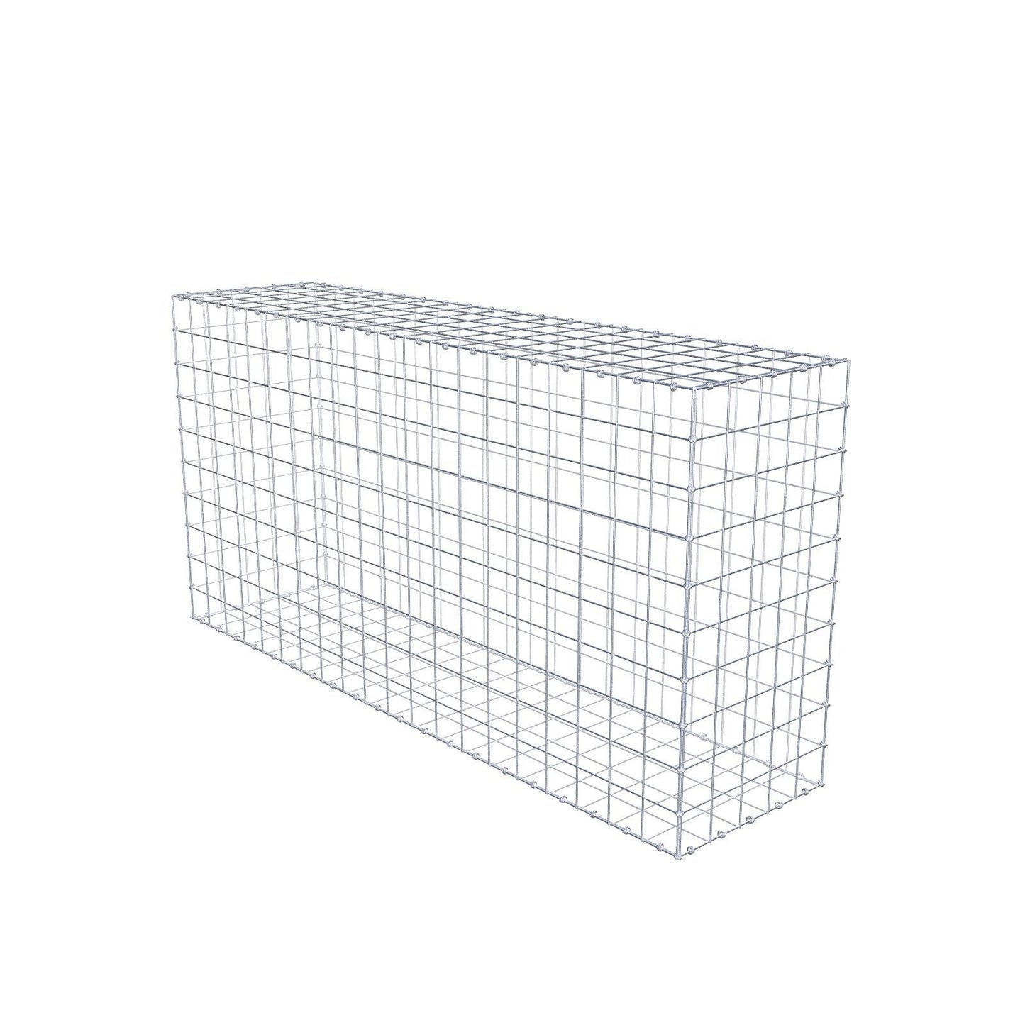 Gabião 200 cm x 100 cm x 50 cm (C x A x P), malhagem 10 x 10 cm, anel espiral