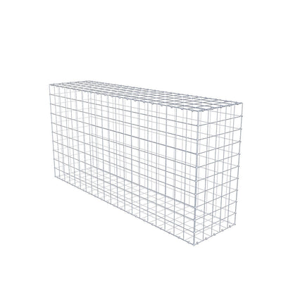 Gabião 200 cm x 100 cm x 50 cm (C x A x P), malhagem 10 x 10 cm, anel espiral