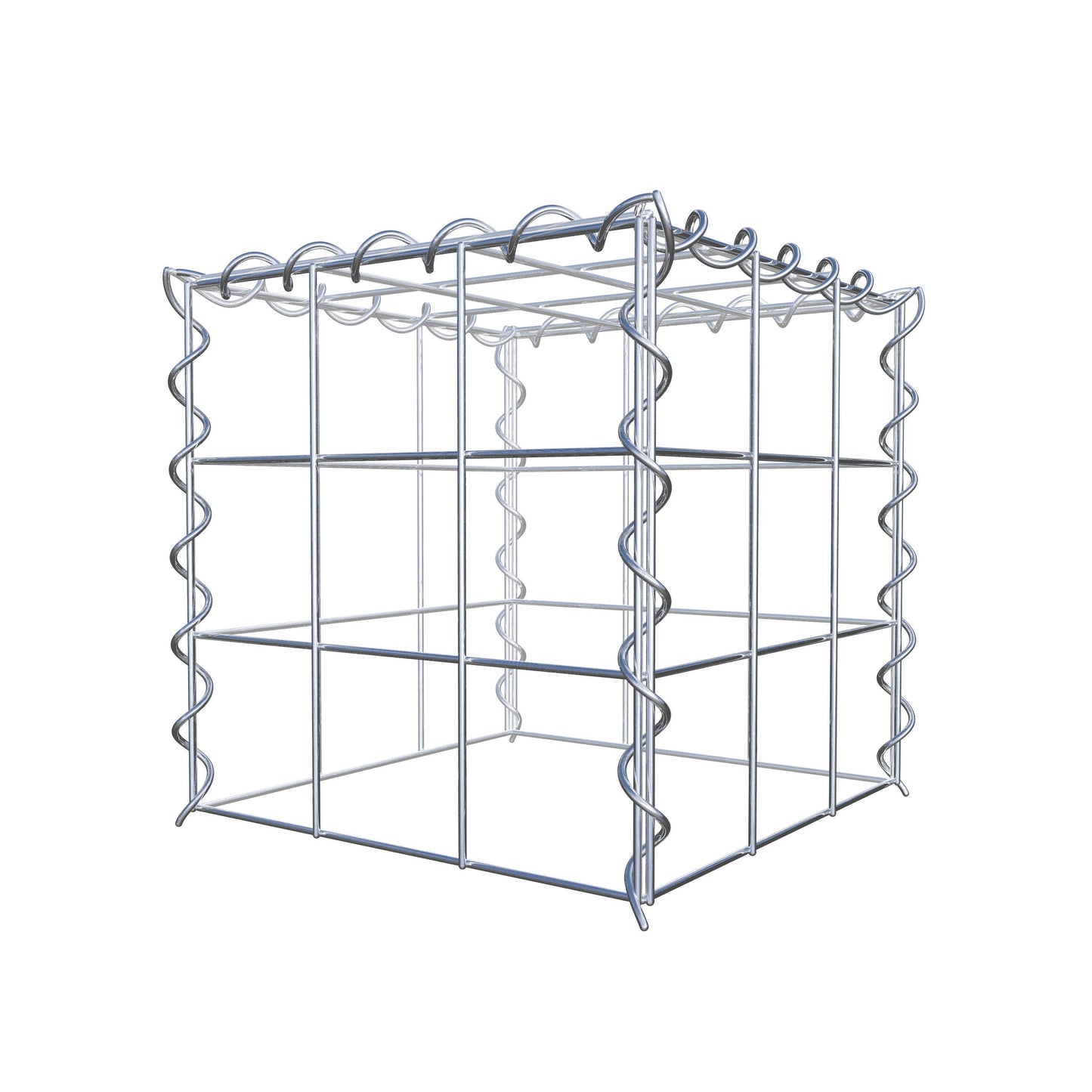 Gabião tipo 3 30 cm x 30 cm x 30 cm (C x A x P), malhagem 10 cm x 10 cm, espiral