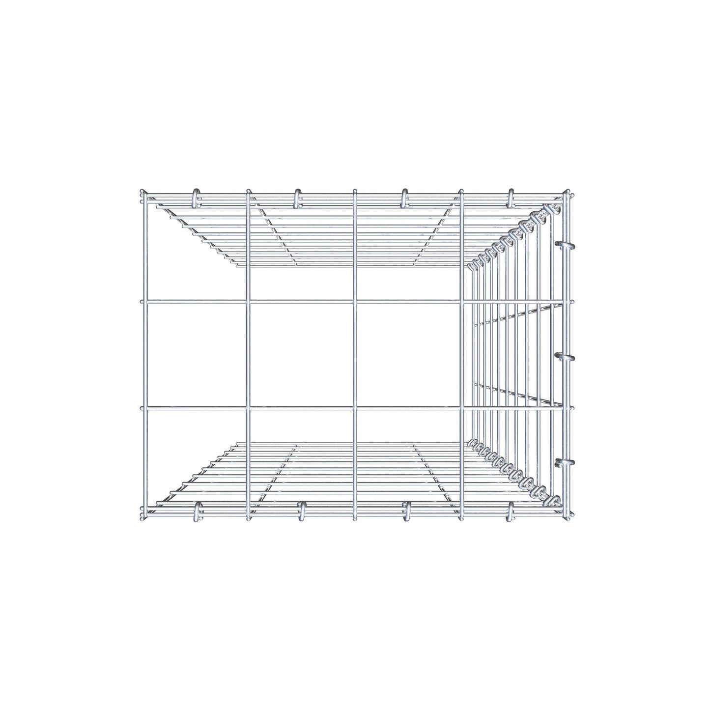 Gabião Tipo 4 100 cm x 40 cm x 30 cm (C x A x P), malhagem 10 cm x 10 cm, anel C