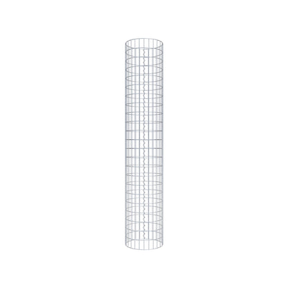Columna de gaviones redonda 42 cm de diámetro, 230 cm de altura, malla 5 cm x 10 cm