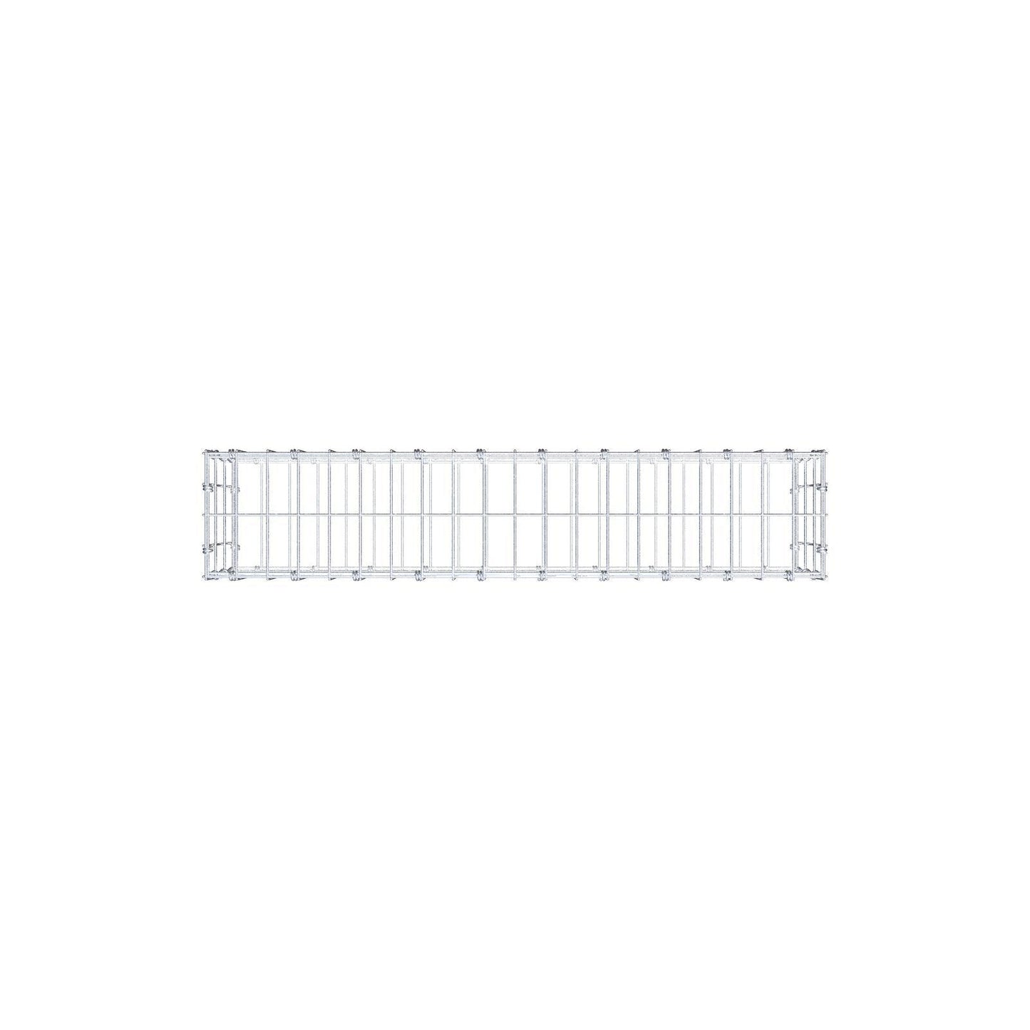 Gabion 100 cm x 30 cm x 20 cm (L x H x P), mailles 5 x 10 cm, anneau en spirale