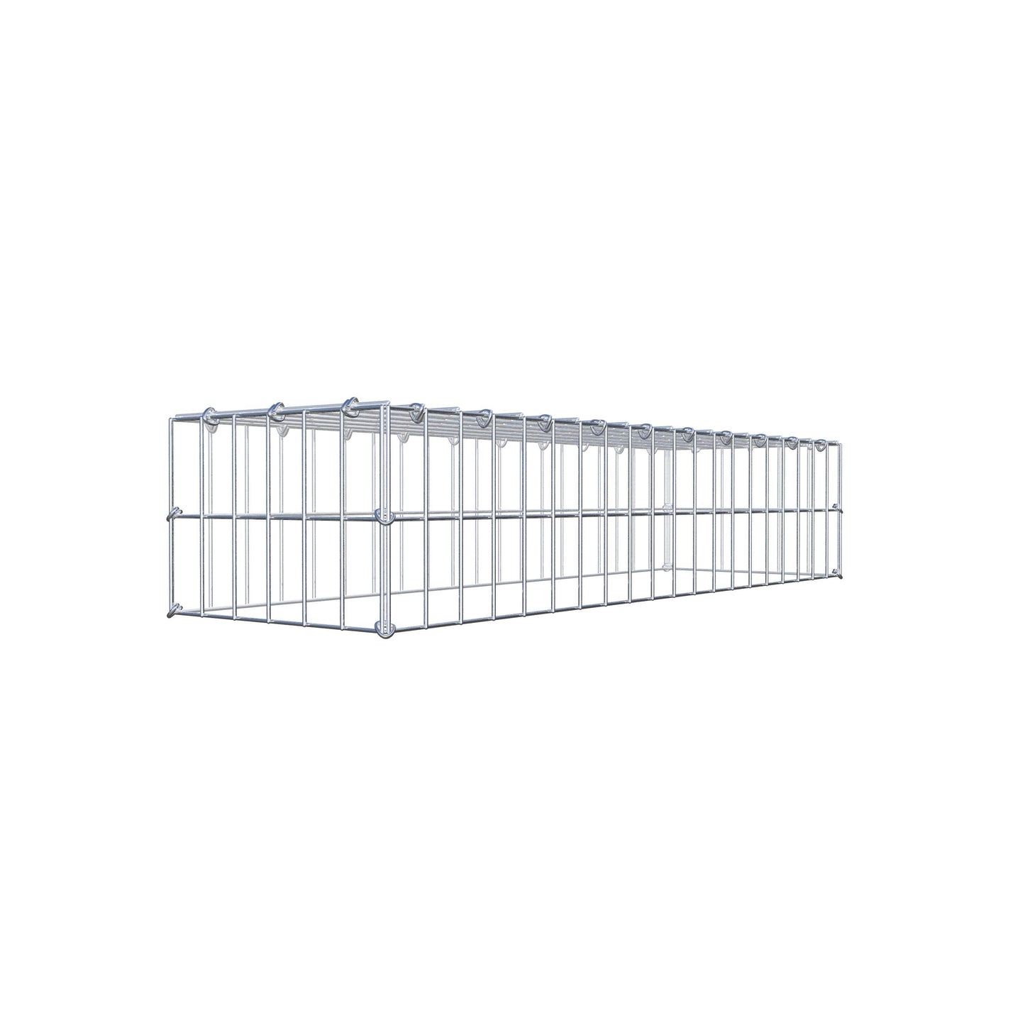 Type 3 oplegkorf 100 cm x 20 cm x 30 cm (L x H x D), maaswijdte 5 cm x 10 cm, C-ring
