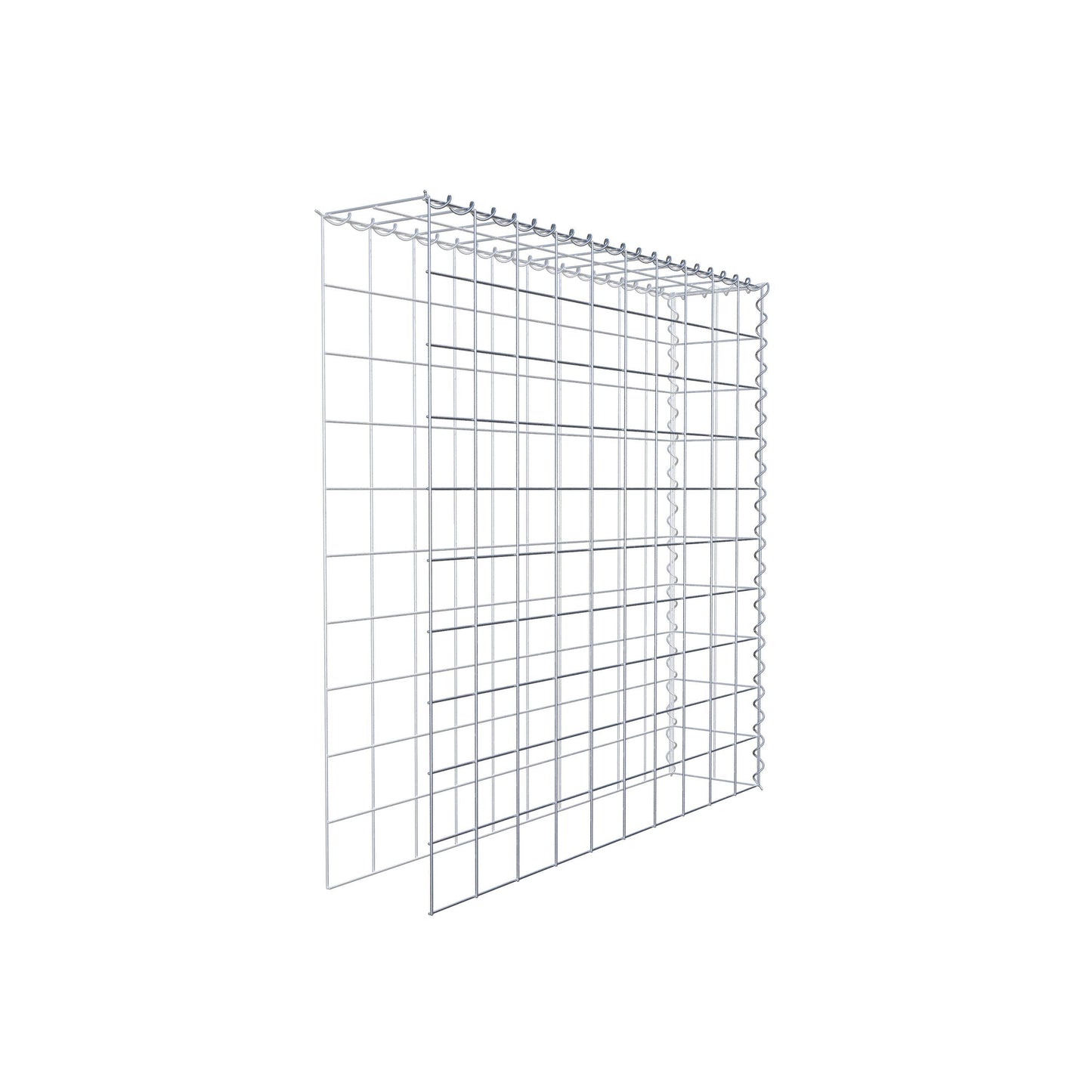 Gabião tipo 4 100 cm x 100 cm x 20 cm (C x A x P), malhagem 10 cm x 10 cm, espiral