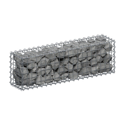 Gabione 100 cm x 30 cm x 20 cm (L x H x T), Maschenweite 5 cm x 5 cm, Spirale