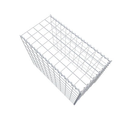 Opvokset gabion type 4 100 cm x 80 cm x 50 cm (L x H x D), maskestørrelse 10 cm x 10 cm, spiral
