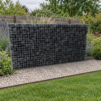 Gabião 200 cm x 100 cm x 20 cm (C x A x P), malhagem 5 cm x 5 cm, espiral