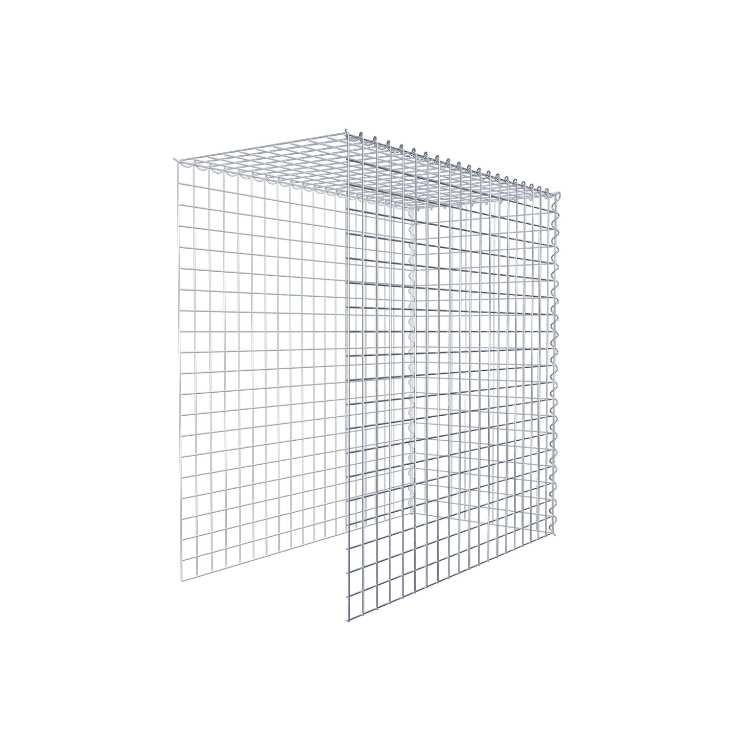 Gabião tipo 4 100 cm x 100 cm x 50 cm (C x A x P), malhagem 5 cm x 5 cm, espiral