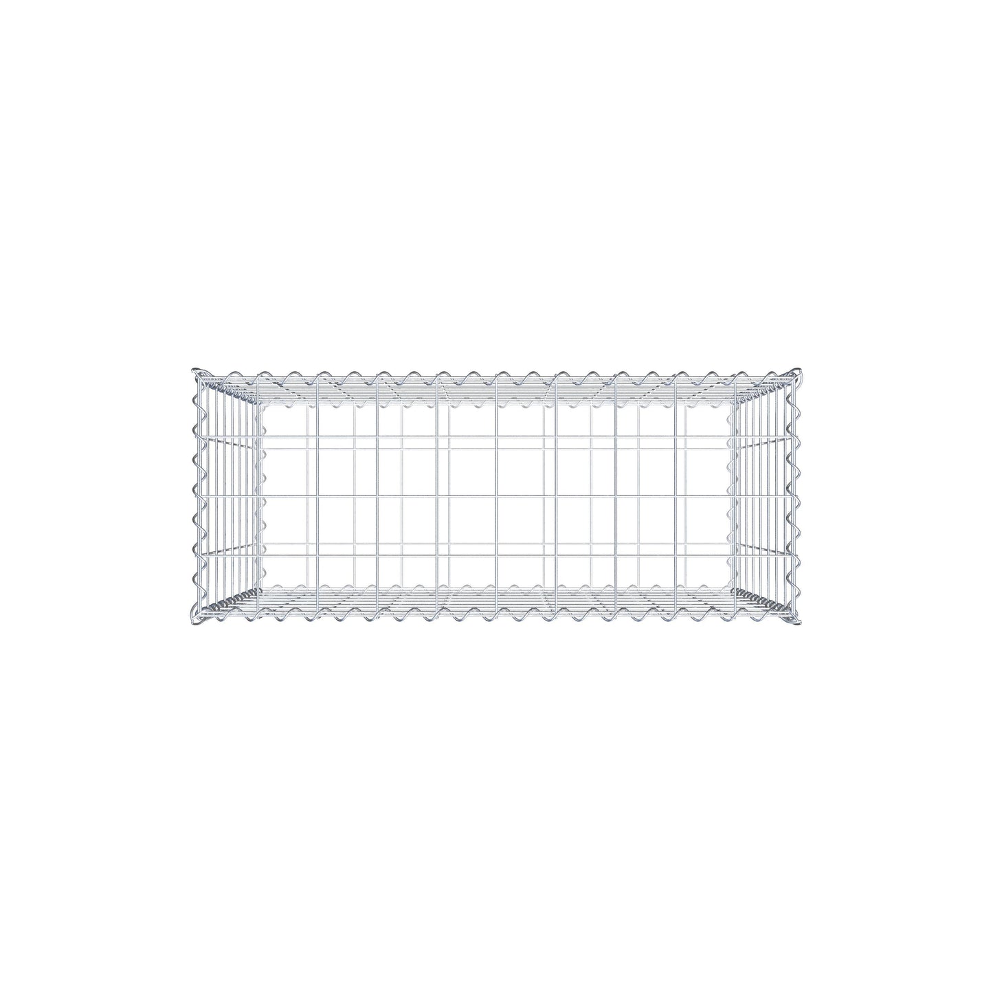 Gabião 100 cm x 80 cm x 40 cm (C x A x P), malhagem 10 cm x 10 cm, espiral
