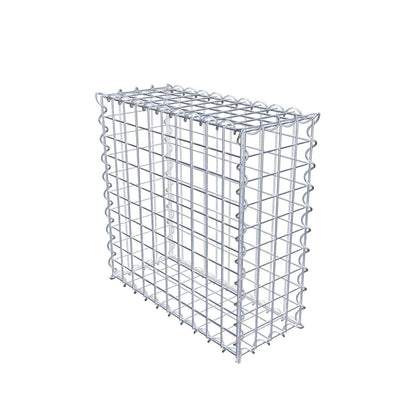 Gabion 50 cm x 50 cm x 20 cm (L x H x D), maskestørrelse 5 cm x 5 cm, spiral