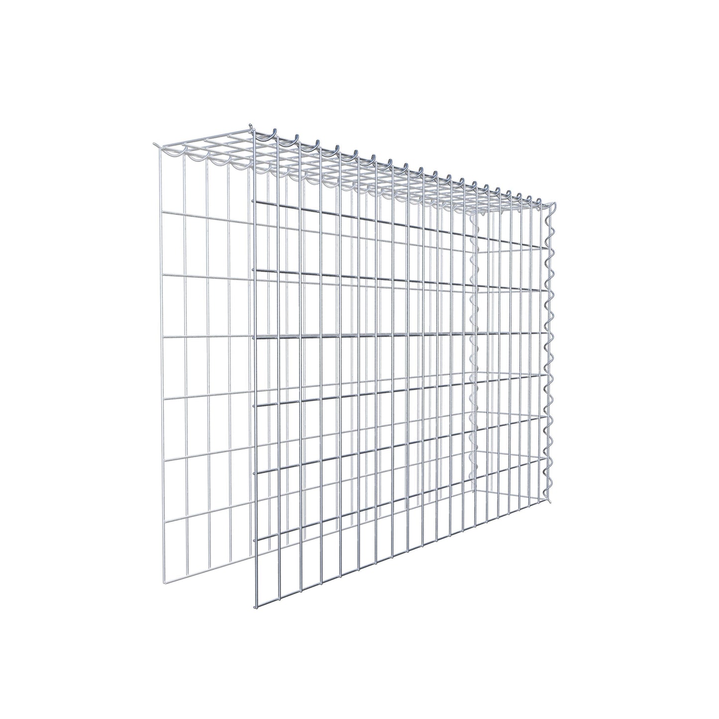 Gabião Tipo 4 100 cm x 70 cm x 20 cm (C x A x P), malhagem 5 cm x 10 cm, espiral