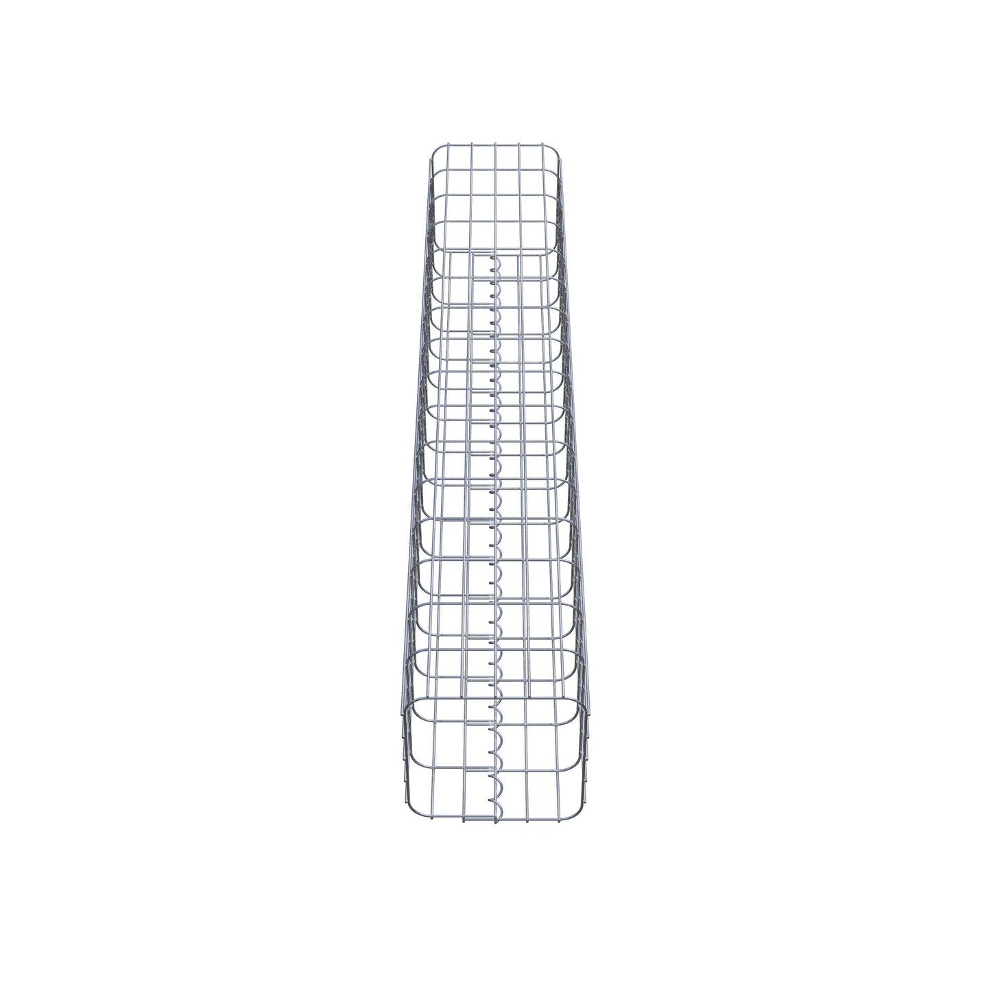 Colonna di gabbioni angolare 27 cm x 27 cm, altezza 160 cm, MW 5 cm x 10 cm