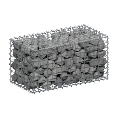 Gabião 80 cm x 40 cm x 40 cm (C x A x P), malhagem 5 cm x 5 cm, espiral