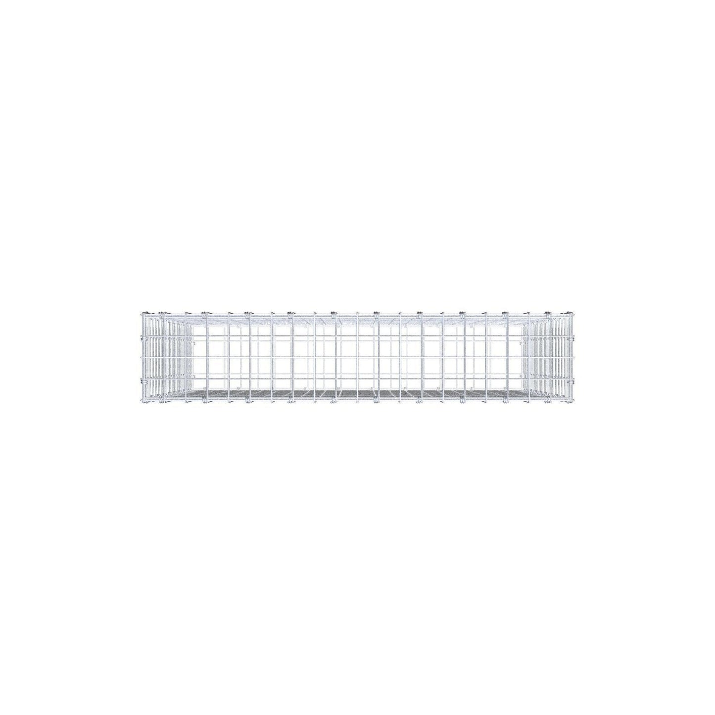 Gabion 100 cm x 90 cm x 20 cm (L x H x P), mailles 5 x 5 cm, anneau en spirale