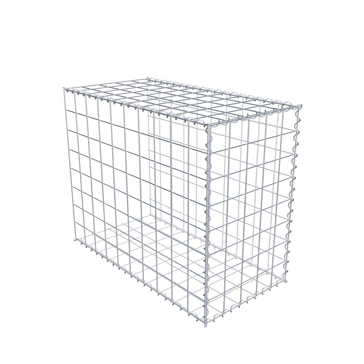 Gabião tipo 2 100 cm x 80 cm x 50 cm (C x A x P), malhagem 10 cm x 10 cm, espiral