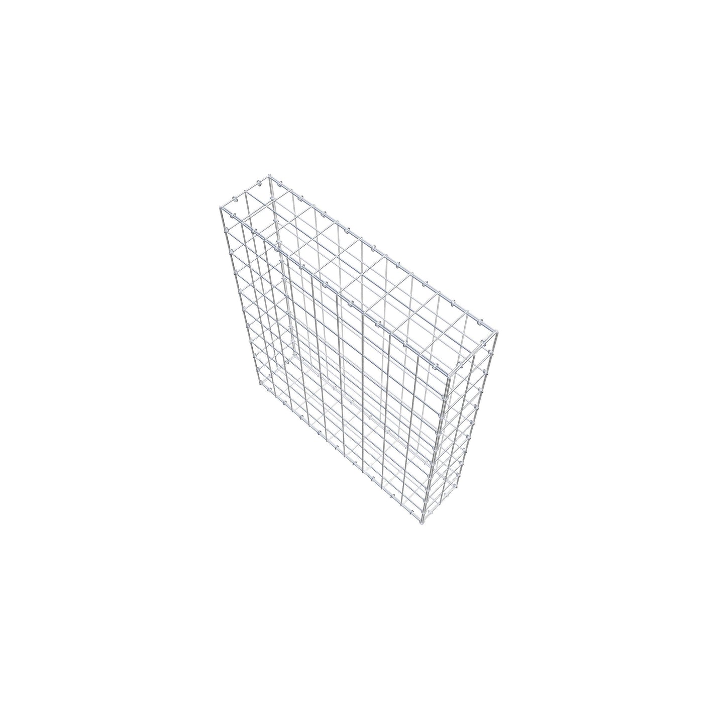 Gavión 100 cm x 90 cm x 20 cm (L x A x P), malla 10 cm x 10 cm, anillo en C