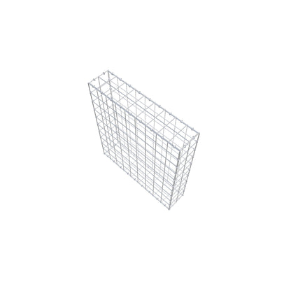 Gavión 100 cm x 90 cm x 20 cm (L x A x P), malla 10 cm x 10 cm, anillo en C