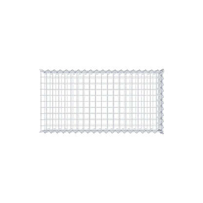 Opvokset gabion type 2 100 cm x 20 cm x 50 cm (L x H x D), maskestørrelse 5 cm x 5 cm, spiral
