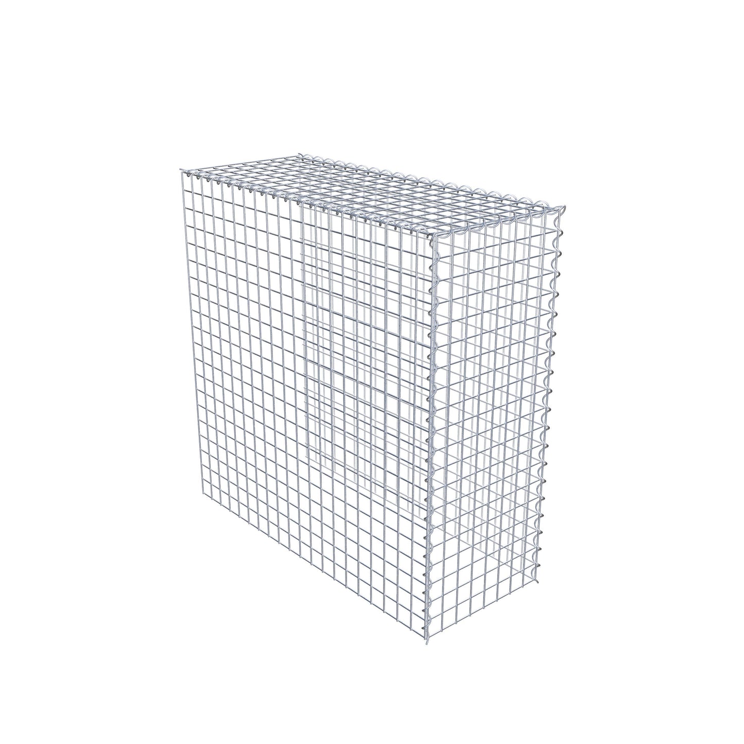 Gabião tipo 4 100 cm x 100 cm x 40 cm (C x A x P), malhagem 5 cm x 5 cm, espiral