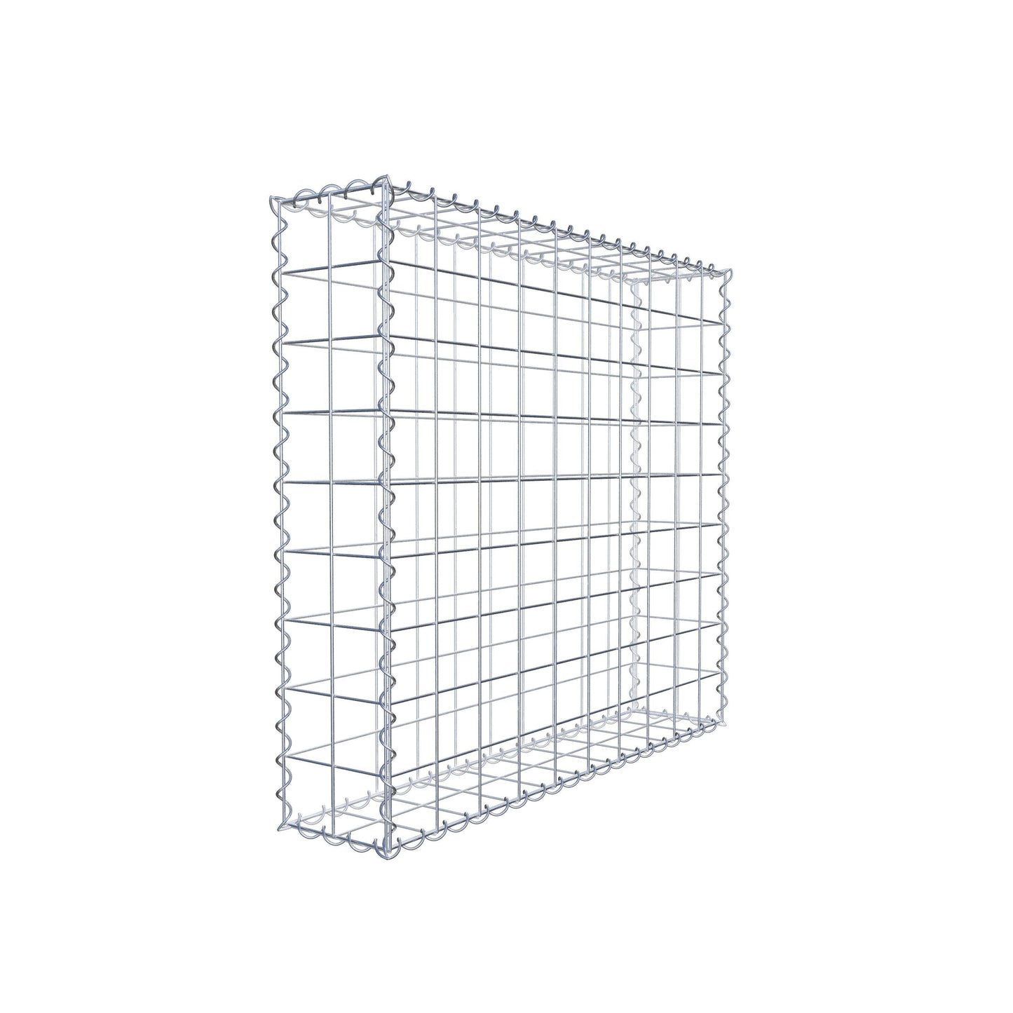 Gabion 100 cm x 90 cm x 20 cm (L x H x P), mailles 10 cm x 10 cm, spirale