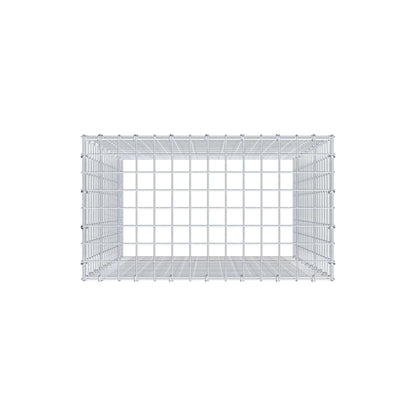 Monteret gabion type 3 100 cm x 70 cm x 40 cm (L x H x D), maskestørrelse 5 cm x 5 cm, C-ring