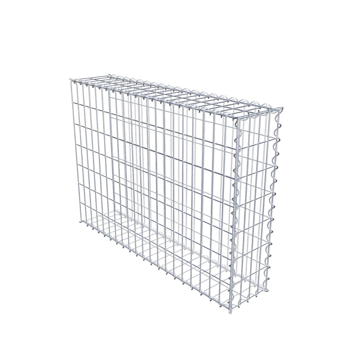 Gabião tipo 2 100 cm x 70 cm x 20 cm (C x A x P), malhagem 5 cm x 10 cm, espiral