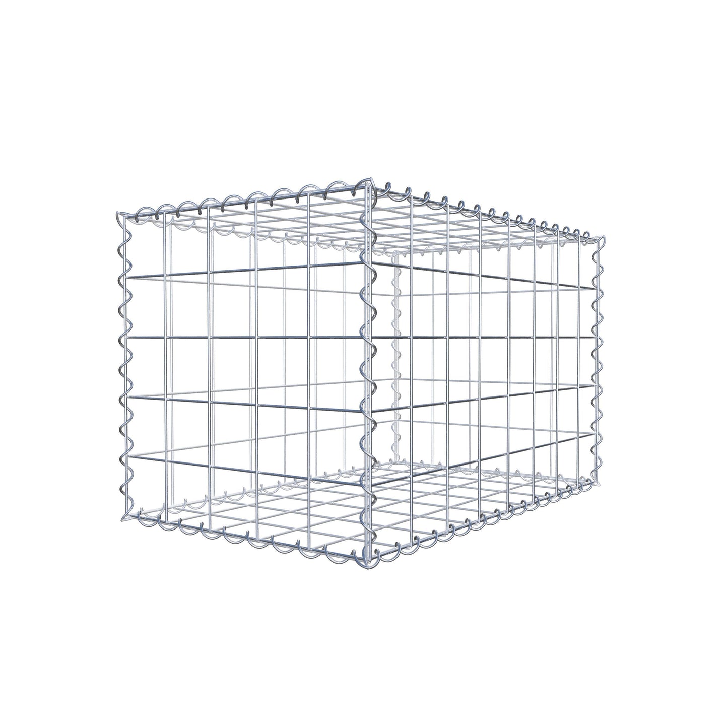 Gabbione 80 cm x 50 cm x 50 cm (L x H x P), maglia 10 cm x 10 cm, spirale