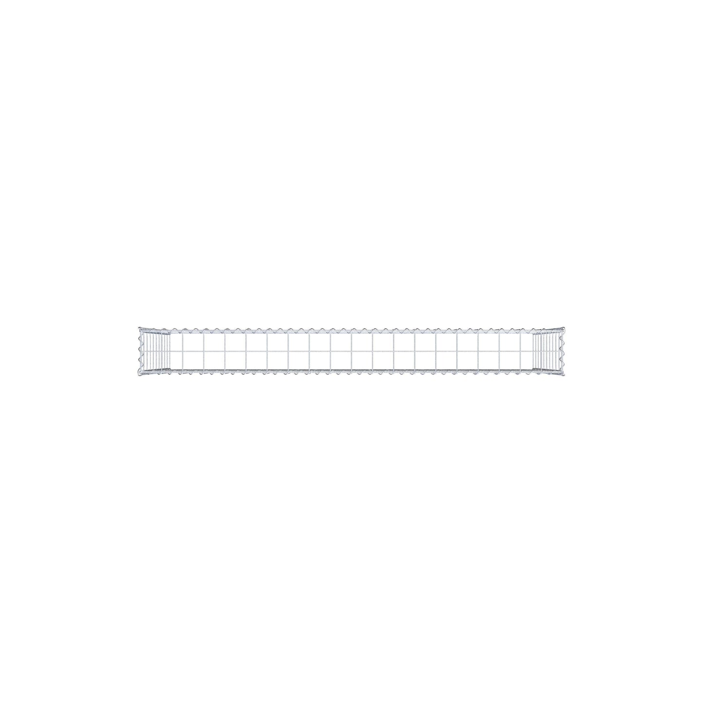 Opvokset gabion type 3 200 cm x 100 cm x 20 cm (L x H x D), maskestørrelse 10 cm x 10 cm, spiral