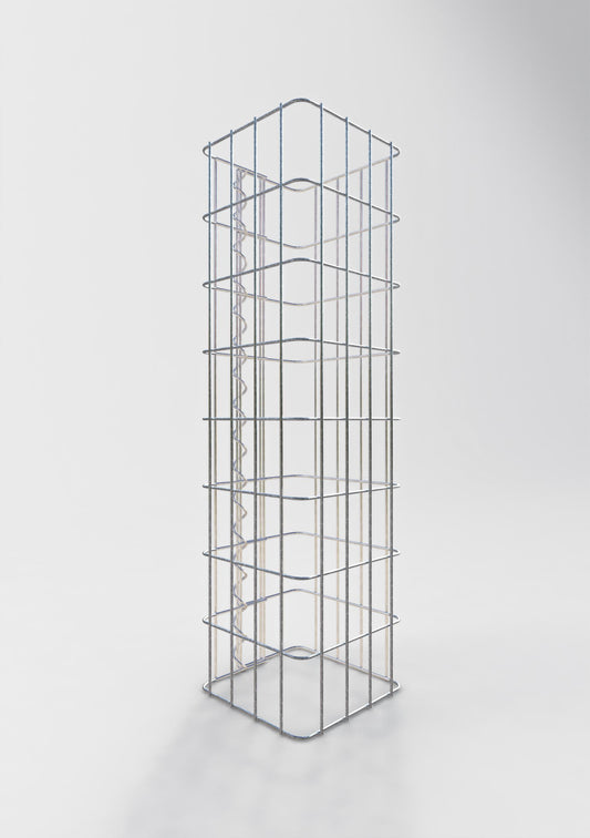 Gabionensäule eckig 22 cm x 22 cm, 80 cm Höhe, MW 5 cm x 10 cm