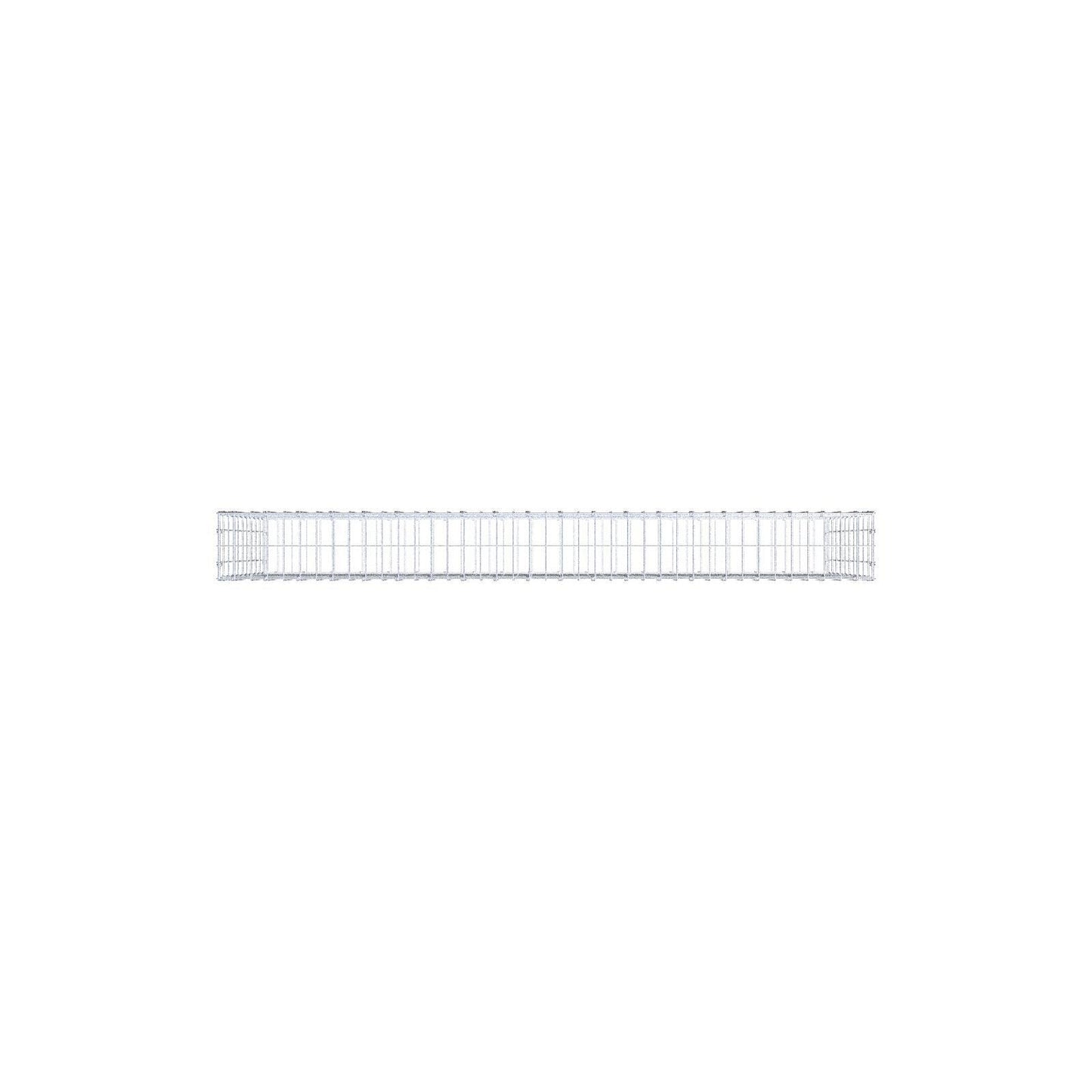 Gabion 200 cm x 100 cm x 20 cm (L x H x P), mailles 5 x 10 cm, anneau en spirale