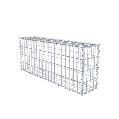 Sats med 2 gabioner 100 cm x 40 cm x 20 cm (L x H x D), maskstorlek 5 x 10 cm, spiral