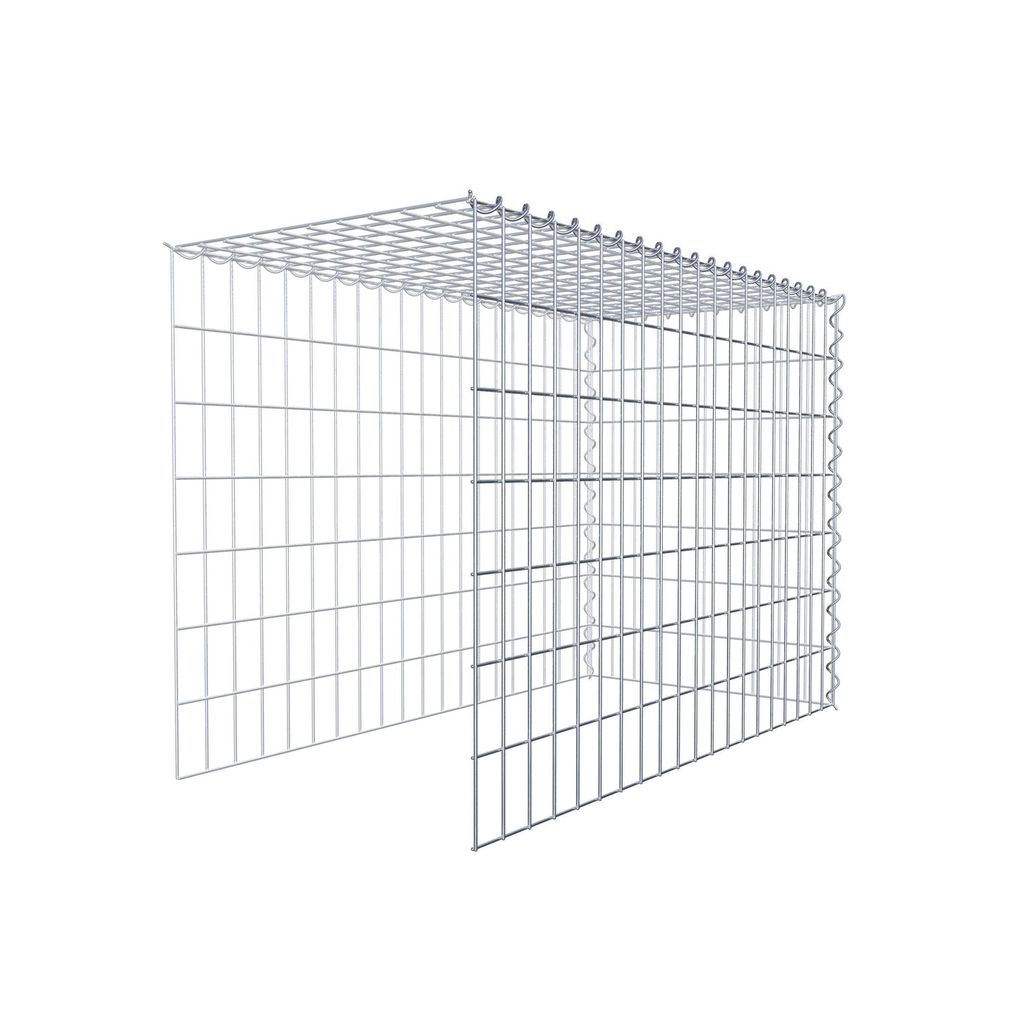 Anbaugabione Typ 4 100 cm x 70 cm x 50 cm (L x H x T), Maschenweite 5 cm x 10 cm, Spirale