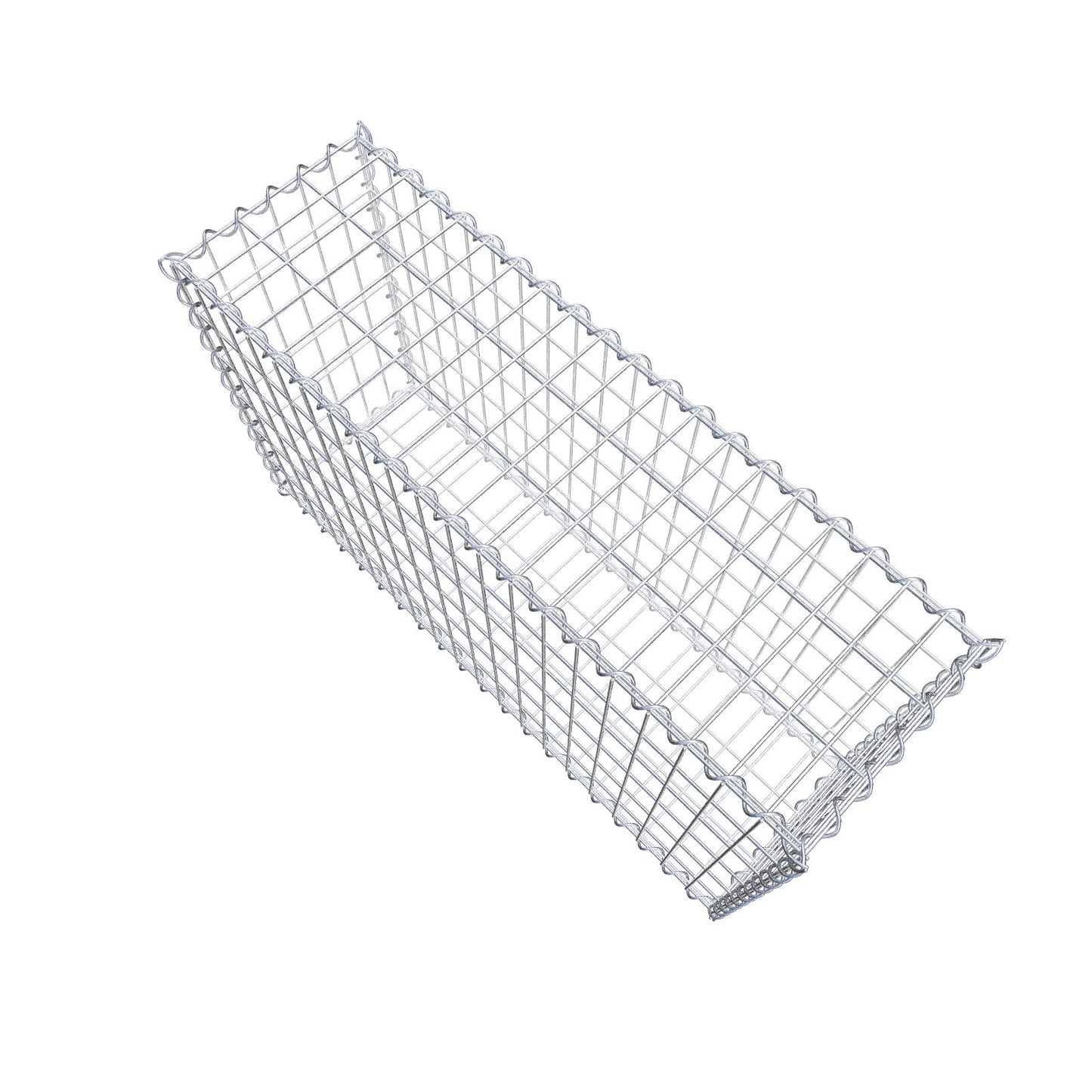 Gabião 100 cm x 60 cm x 30 cm (C x A x P), malhagem 5 cm x 10 cm, espiral