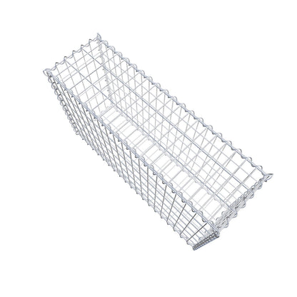 Gabião 100 cm x 60 cm x 30 cm (C x A x P), malhagem 5 cm x 10 cm, espiral