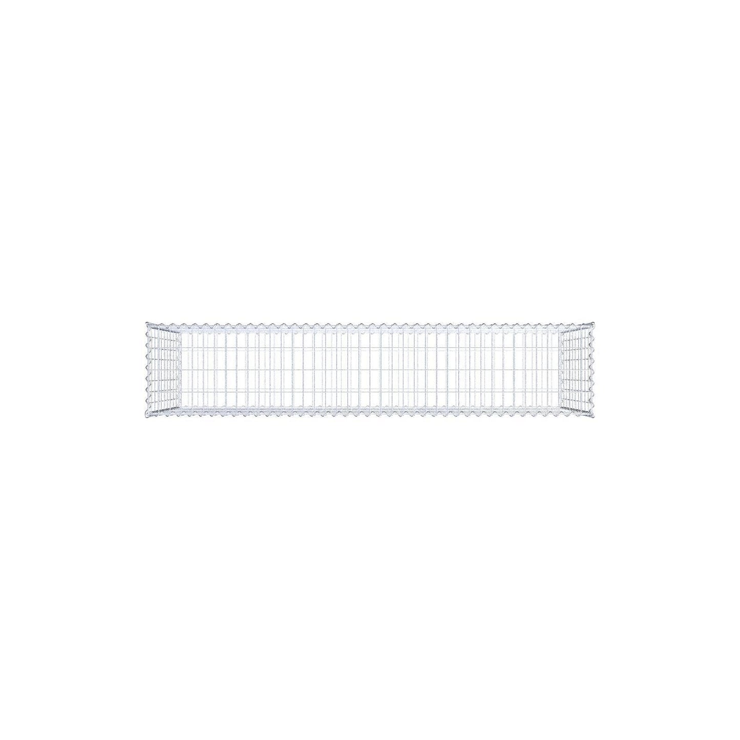 Gabion 200 cm x 100 cm x 40 cm (L x H x D), maskestørrelse 5 cm x 10 cm, spiral