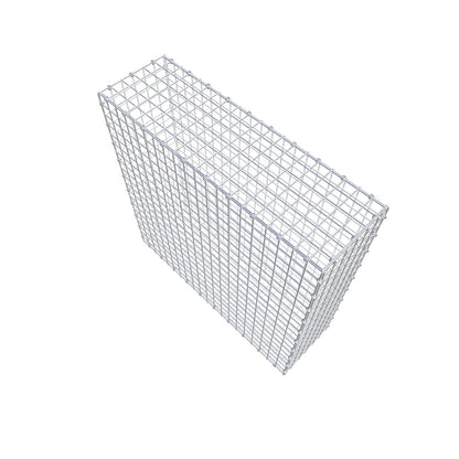 Gabião 100 cm x 100 cm x 30 cm (C x A x P), malhagem 5 x 5 cm, anel espiral