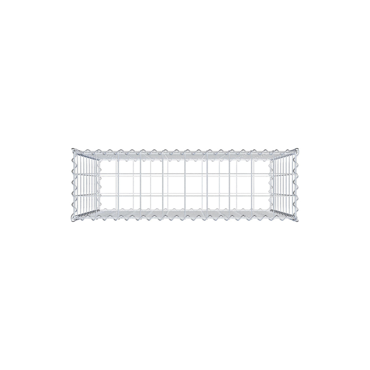 Gabião 100 cm x 90 cm x 30 cm (C x A x P), malhagem 10 cm x 10 cm, espiral