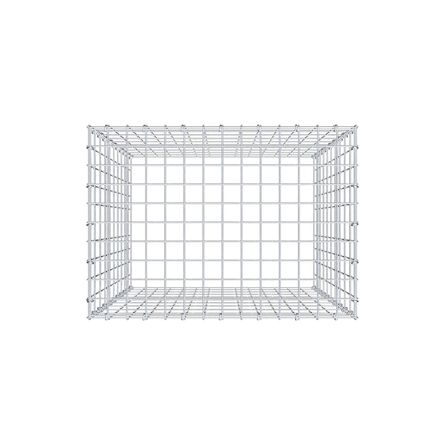 Gabião Tipo 3 100 cm x 70 cm x 50 cm (C x A x P), malhagem 5 cm x 10 cm, anel C