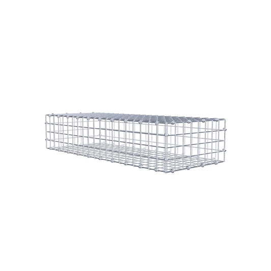 Gabione 100 cm x 20 cm x 40 cm (L x H x T), Maschenweite 5 x 5 cm, Spiralring
