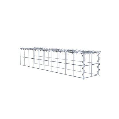 Opvokset gabion type 4 100 cm x 20 cm x 20 cm (L x H x D), maskestørrelse 10 cm x 10 cm, spiral