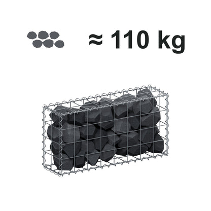 Gabione 80 cm x 40 cm x 20 cm (L x H x T), Maschenweite 10 cm x 10 cm, Spirale